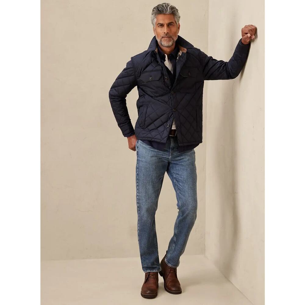 Banana Republic Men's Medium Wash Jean Slim Organic Cotton Size 42×34 NWOT
